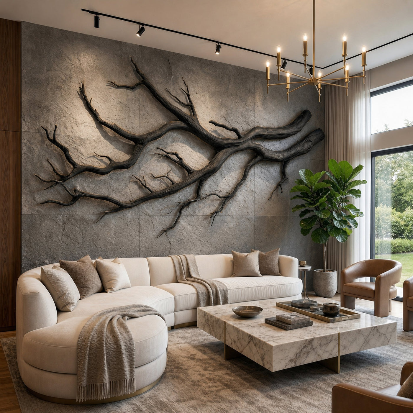 Modern Farmhouse Driftwood Branch Wall Decor Living Room - product view 3