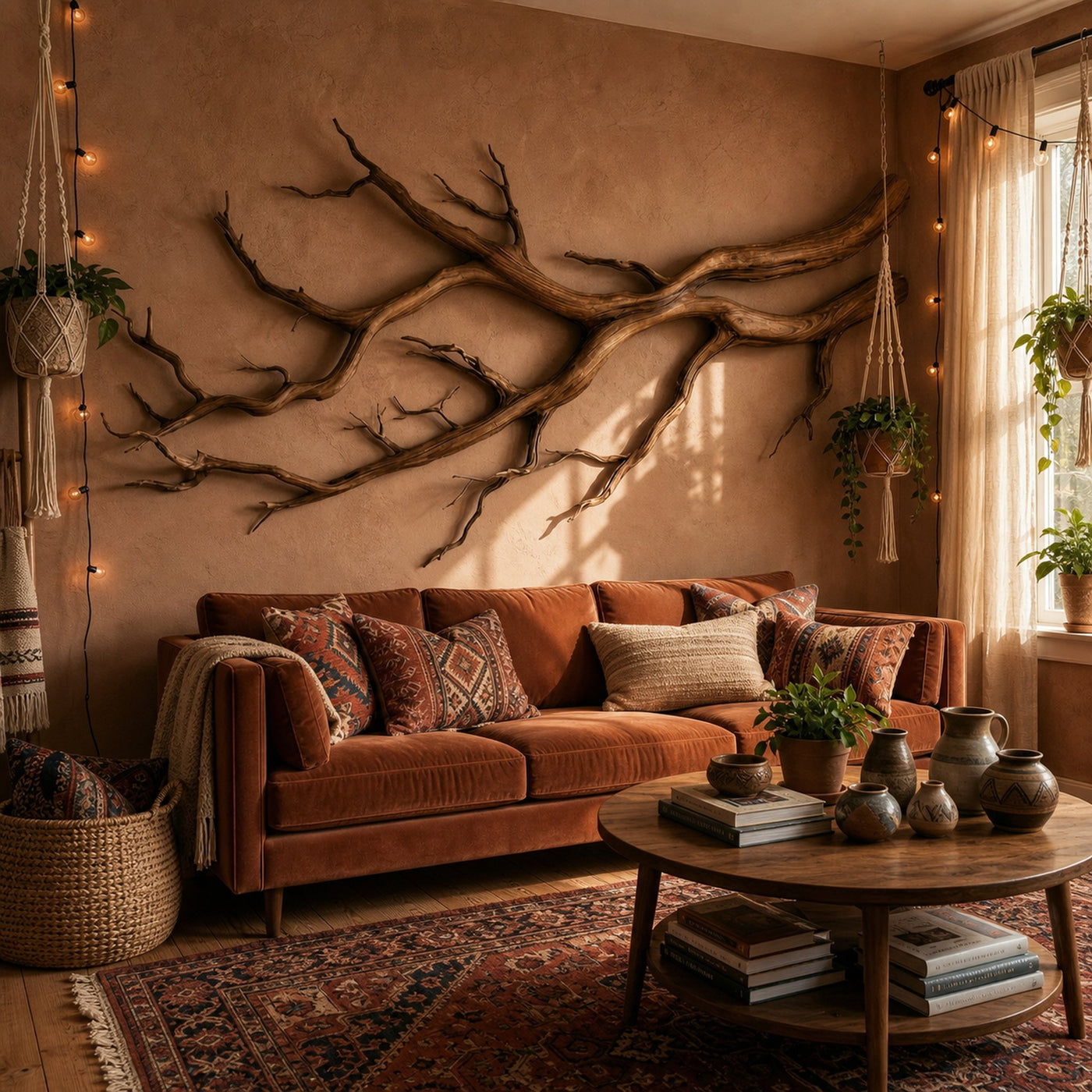 Modern Farmhouse Driftwood Branch Wall Decor Living Room - product view 4