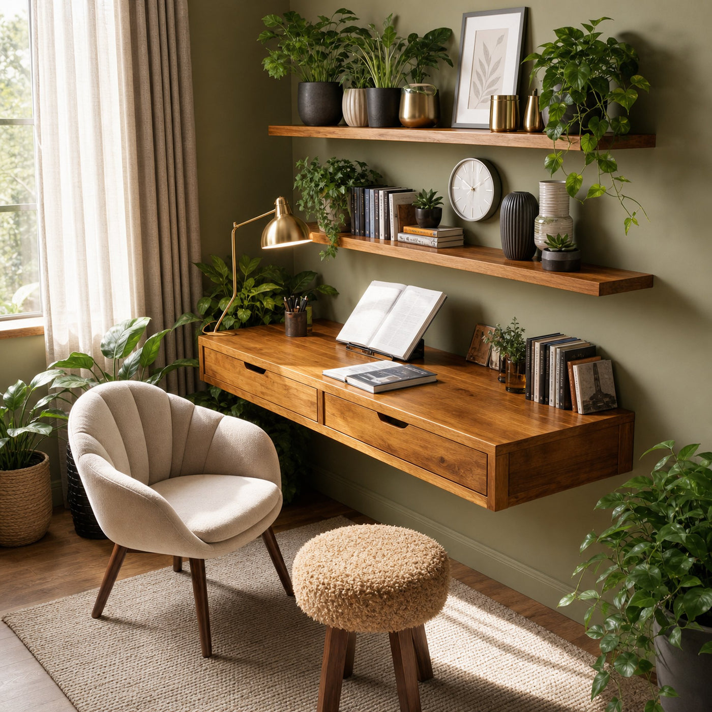 Modern Floating Desk For Bedroom And Office Setup - product view 2