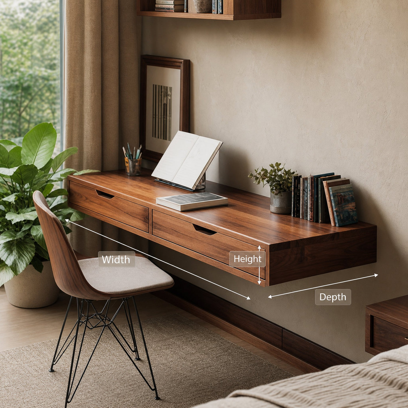 Modern Floating Desk For Bedroom And Office Setup - product view 8