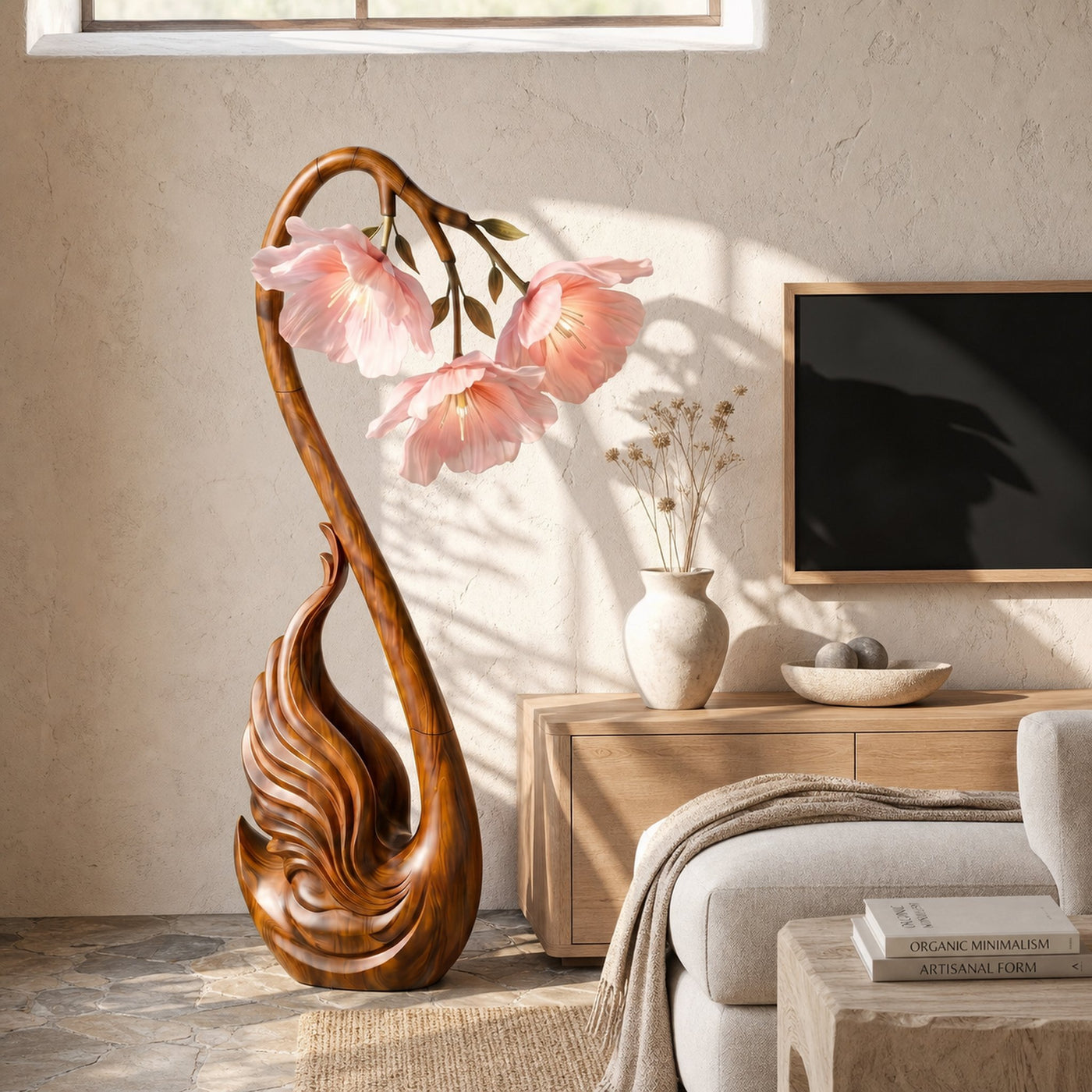 Modern Floor Lamp Sculptural Flower Design For Living Room - product view 2
