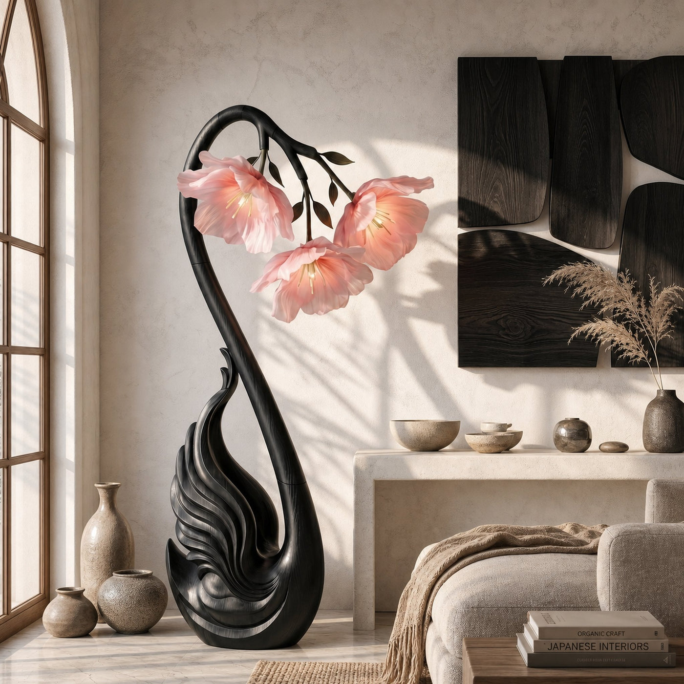 Modern Floor Lamp Sculptural Flower Design For Living Room - product view 4