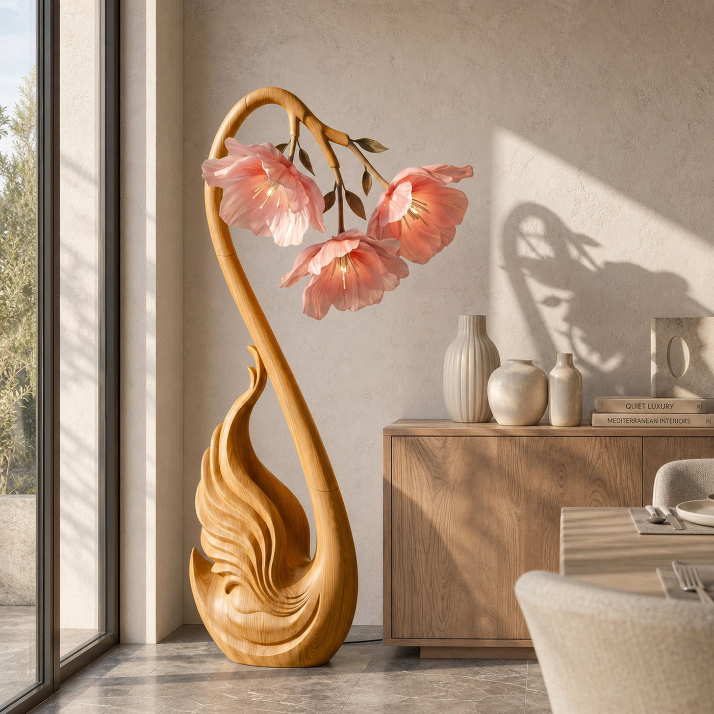 Modern Floor Lamp Sculptural Flower Design For Living Room - product view 5