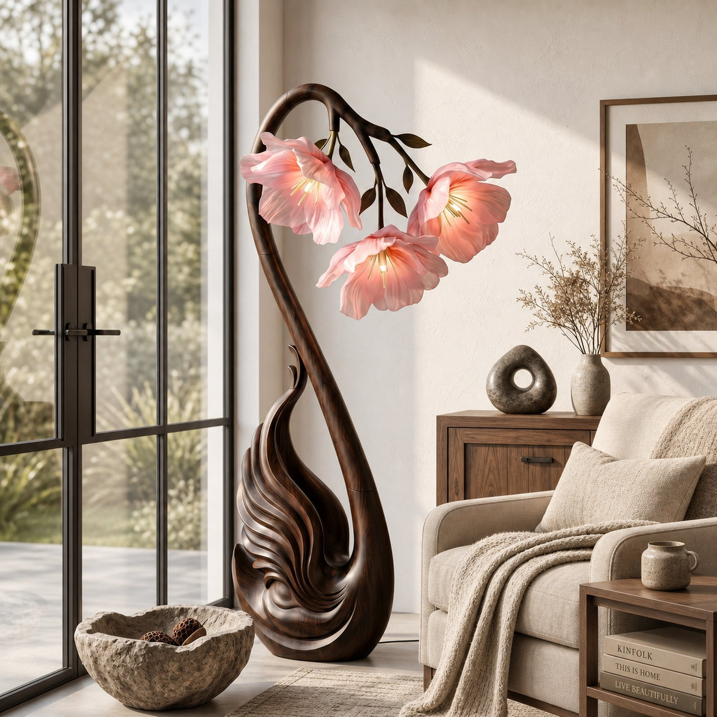 Modern Floor Lamp Sculptural Flower Design For Living Room - product view 7