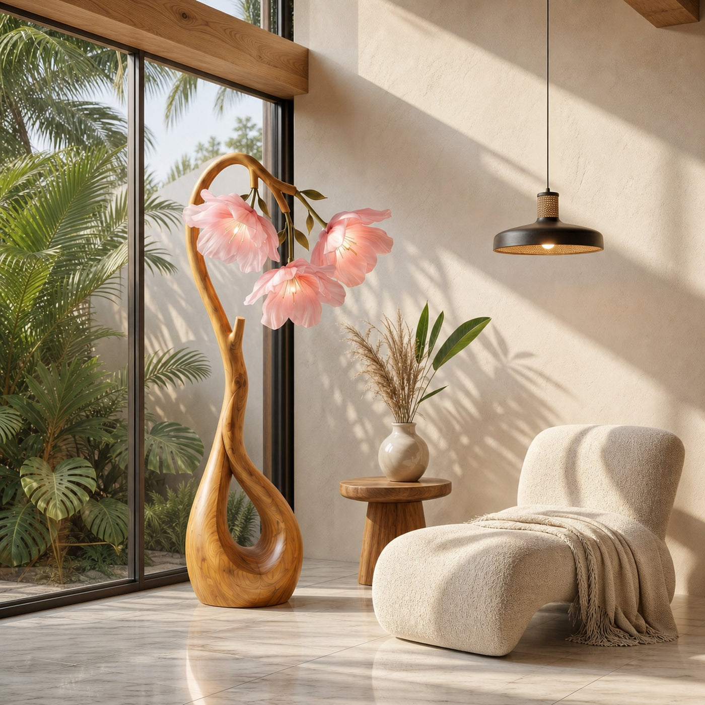 Modern Floor Lamp With Nature Inspired Silhouette For Living Room And Reading Nook - product view 5