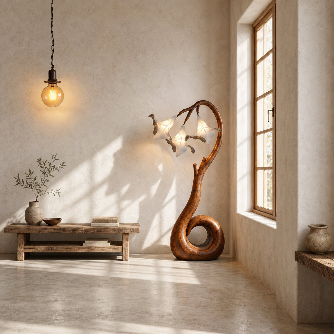 Modern Floor Lamp With Organic Flower Form For Bedroom And Lounge - product view 2