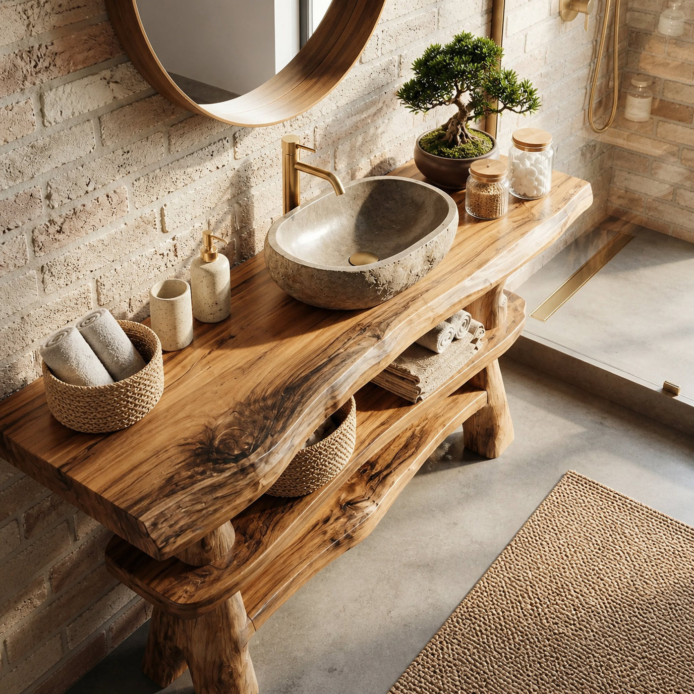 Modern Handmade Sink Vanity For Family Bathroom - product view 6