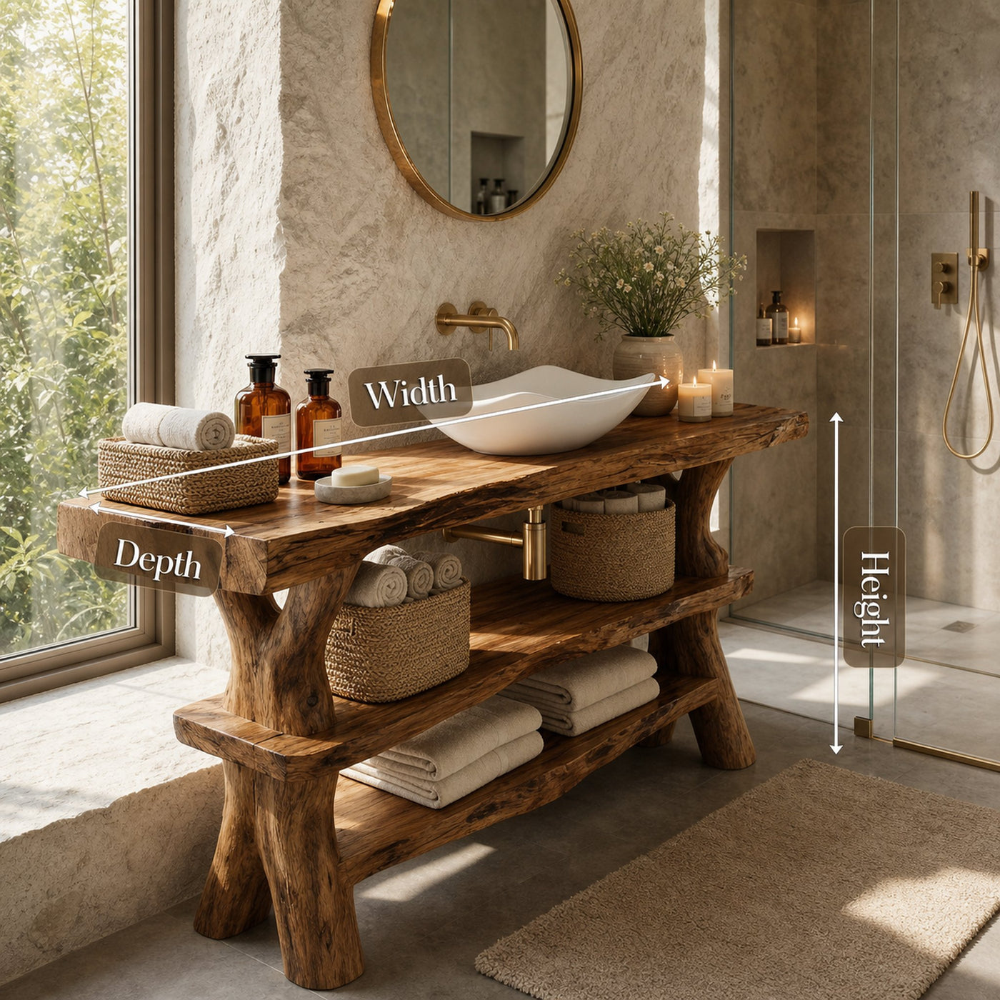 Modern Handmade Sink Vanity For Family Bathroom - product view 7