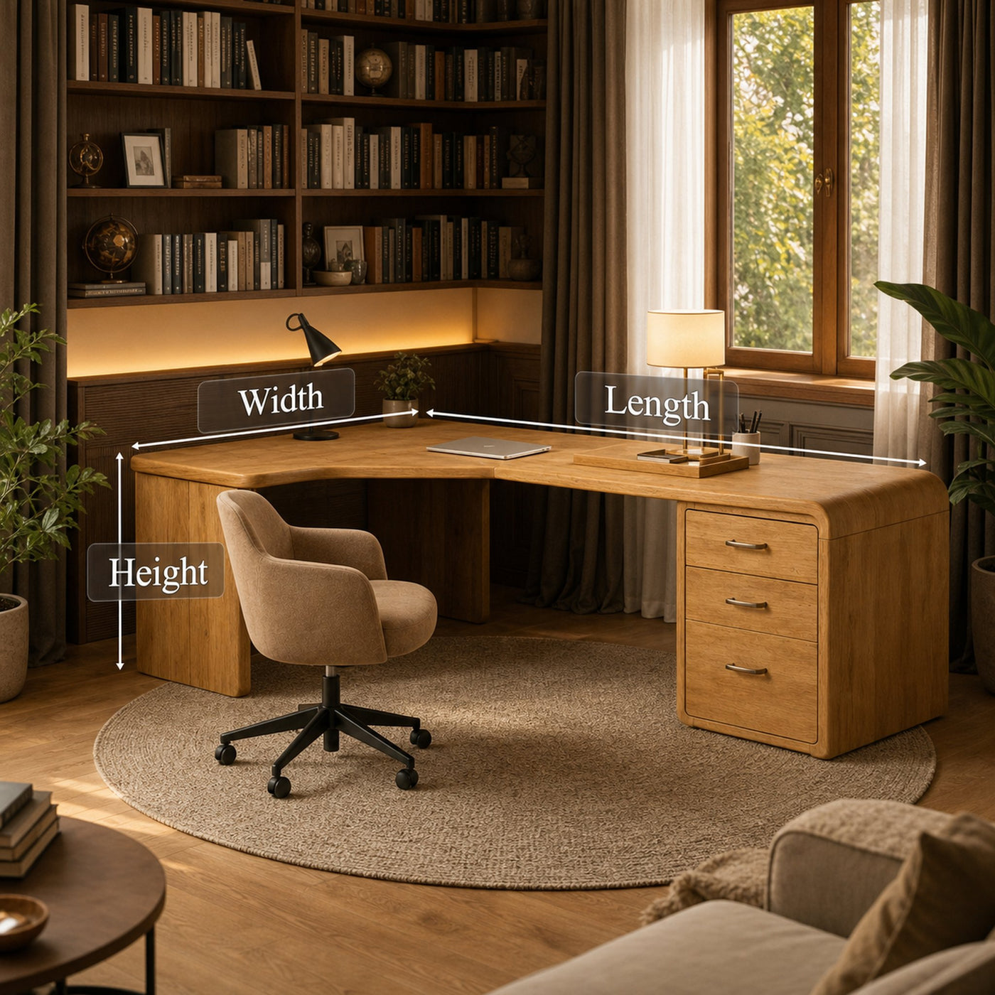 Modern L Shape Wooden Desk Home Office Corner Workstation Study Table - product view 4