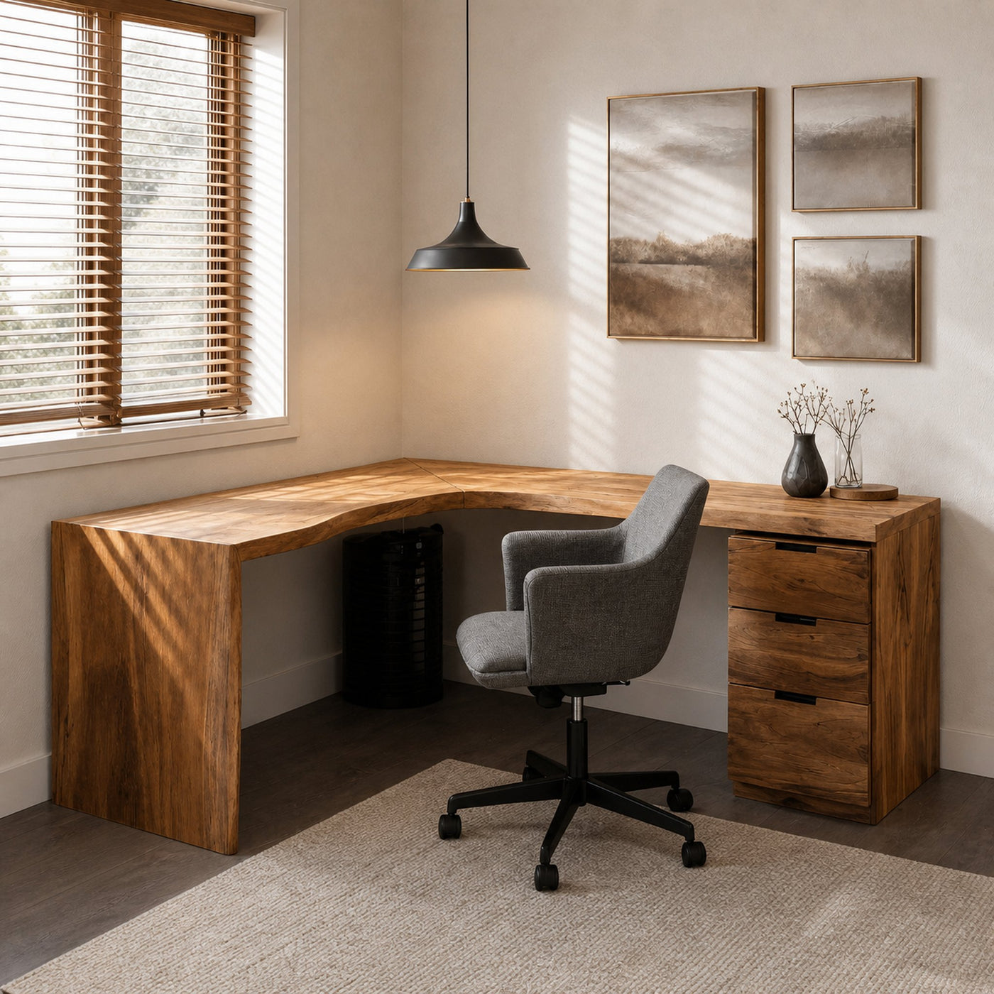 Modern L Shaped Corner Desk For Home Office Furniture