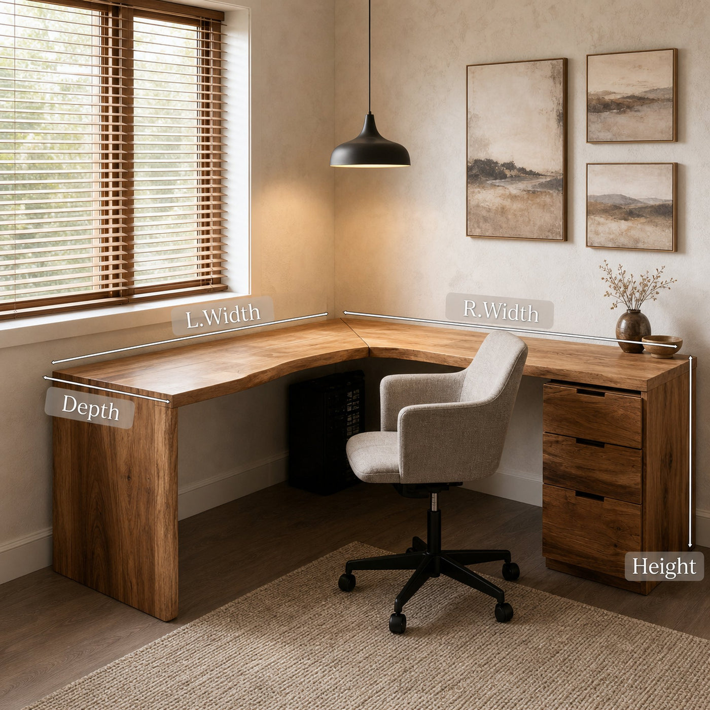 Modern L Shaped Corner Desk For Home Office Furniture - product view 7