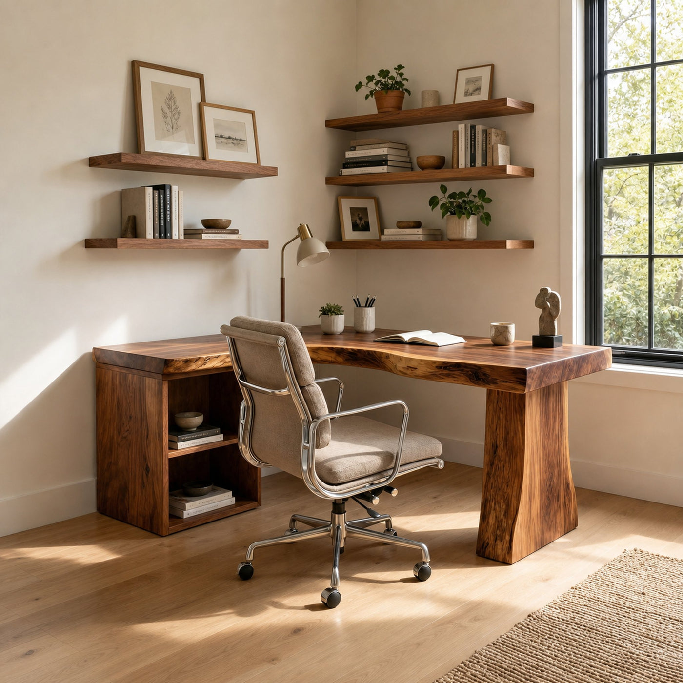 Modern L Shaped Desk For Seamless Corner Workspace