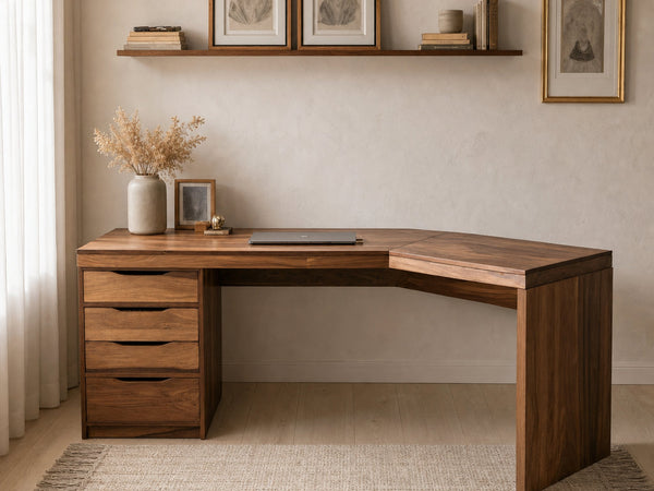 Modern L Shaped Desk For Workstation Or Office