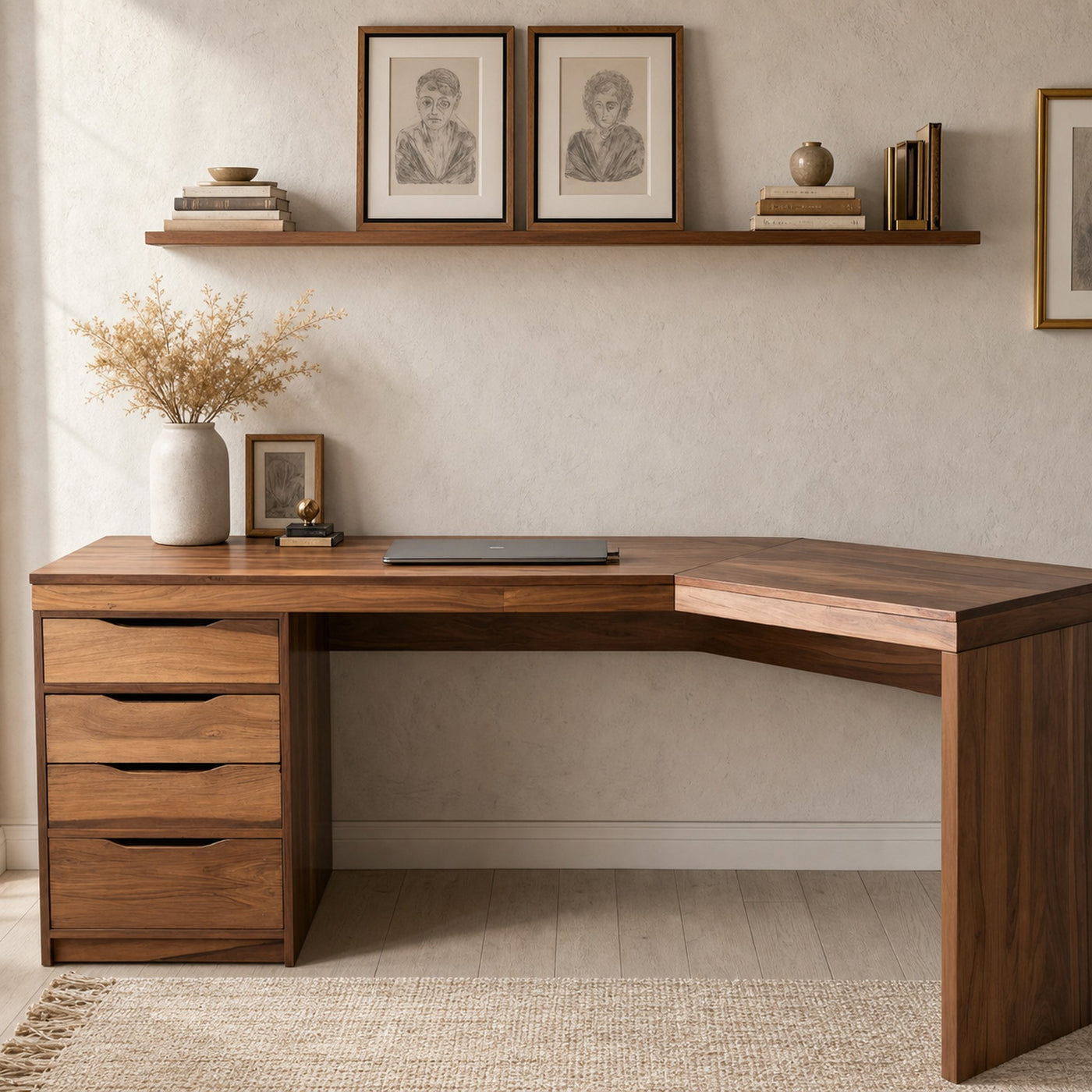 Modern L Shaped Desk For Workstation Or Office - product view 2