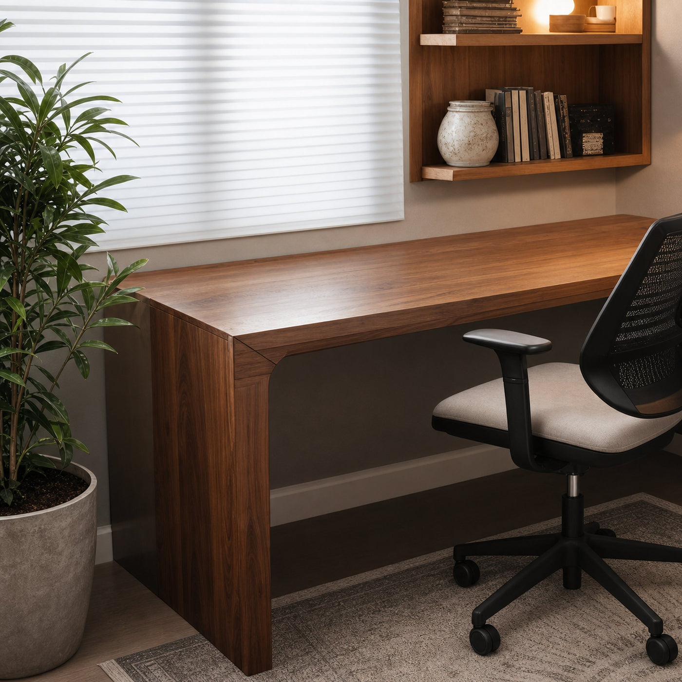Modern L Shaped Desk with Drawers For Home Office - product view 2