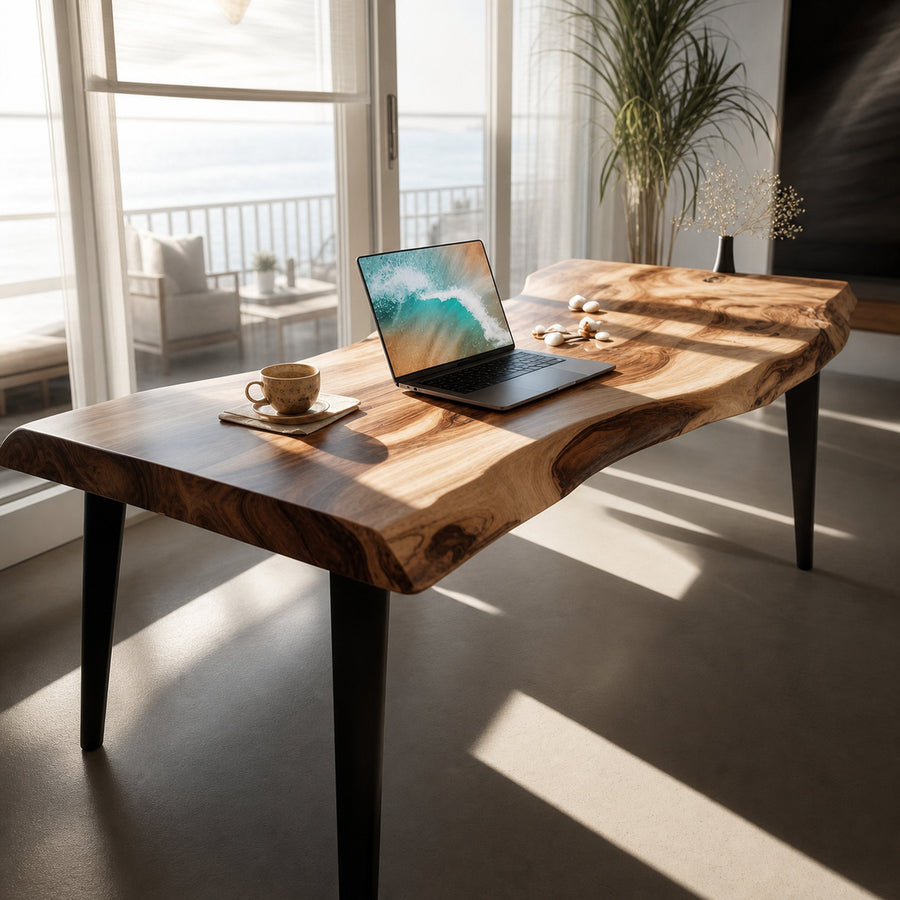 Modern Live Edge Desk For Home Office Placement