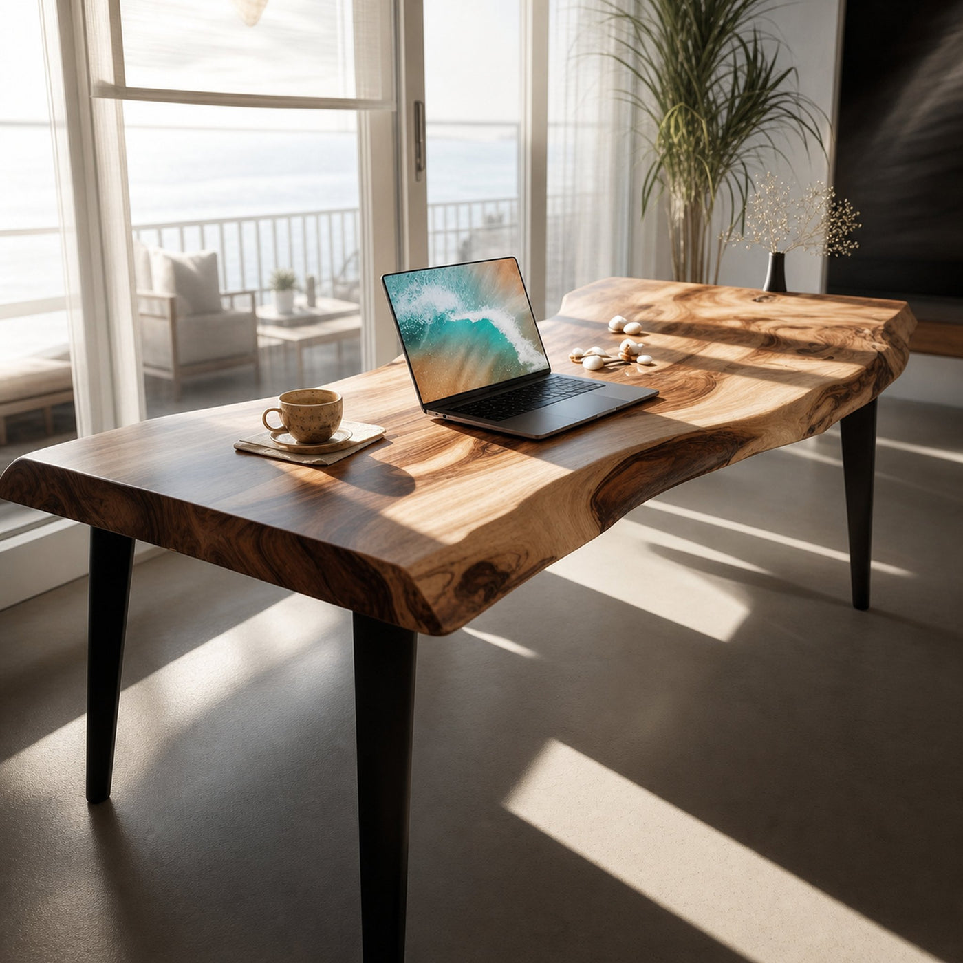 Modern Live Edge Desk For Home Office Placement