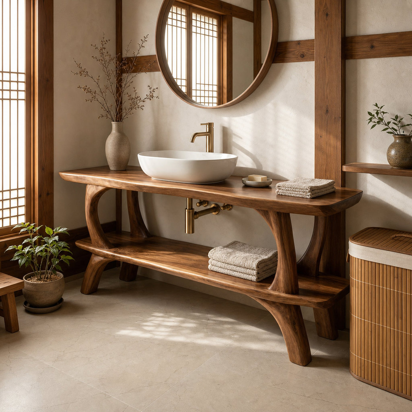 Modern Live Edge Vanity For Renovation Bathroom Project