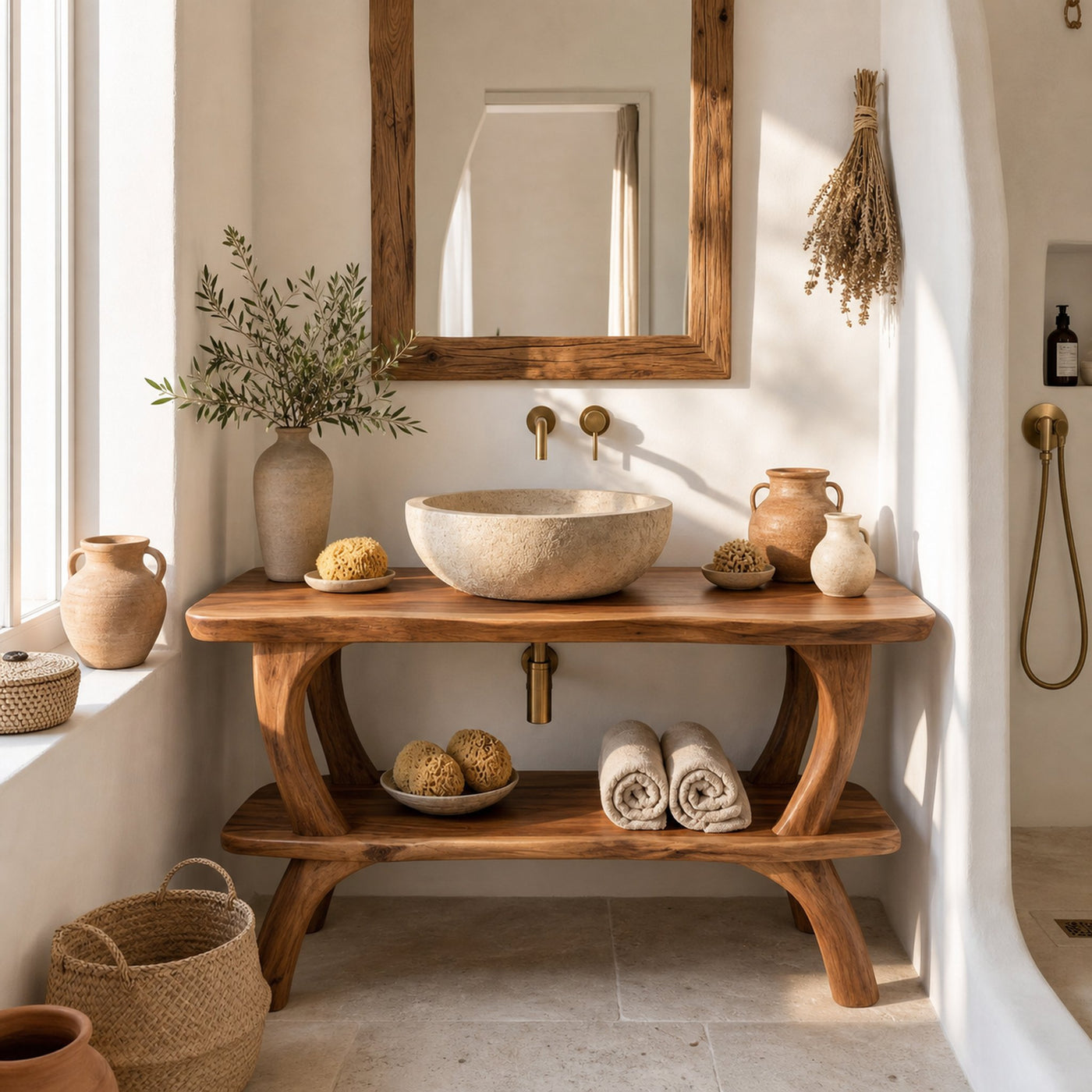 Modern Live Edge Vanity For Renovation Bathroom Project - product view 3