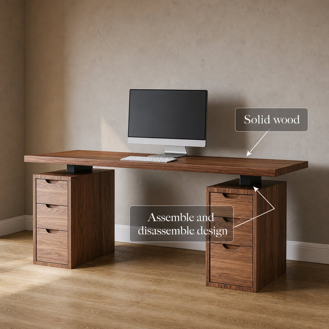 Modern Minimal Work Desk Home Office And Studio - product view 3