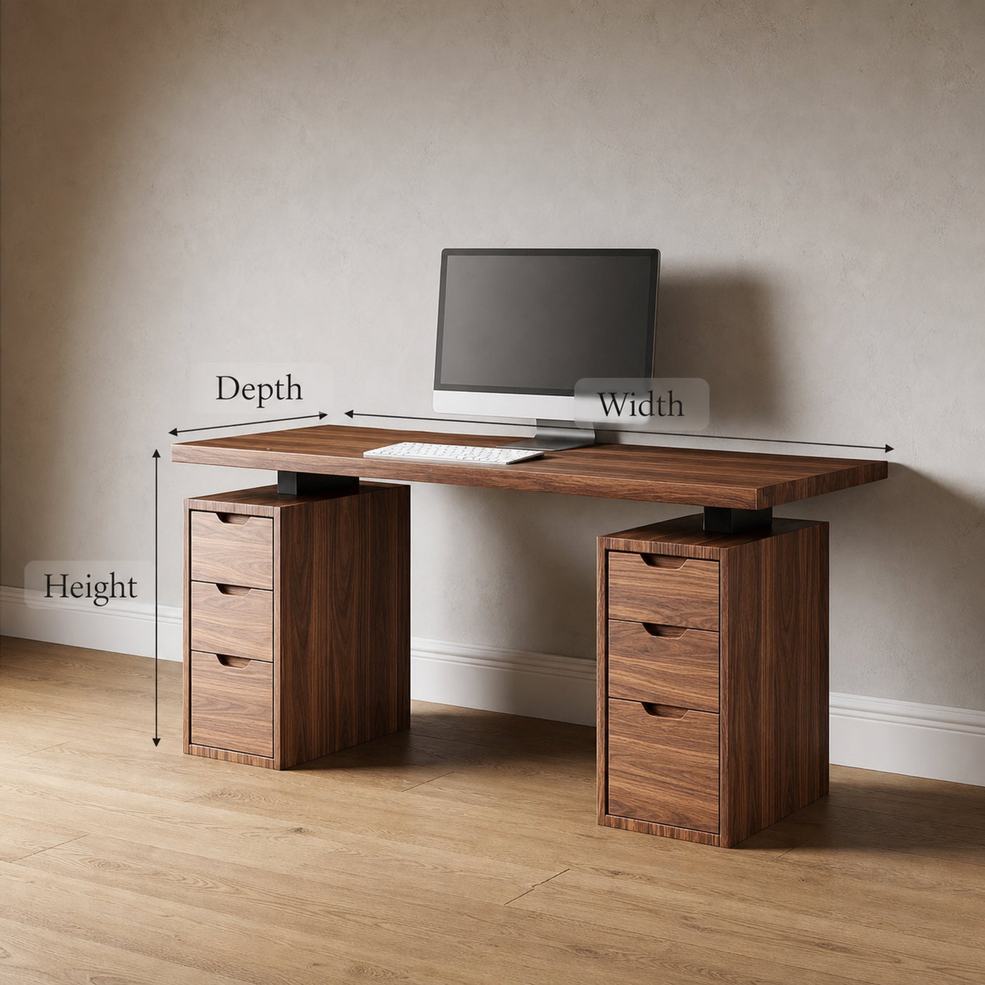 Modern Minimal Work Desk Home Office And Studio - product view 4