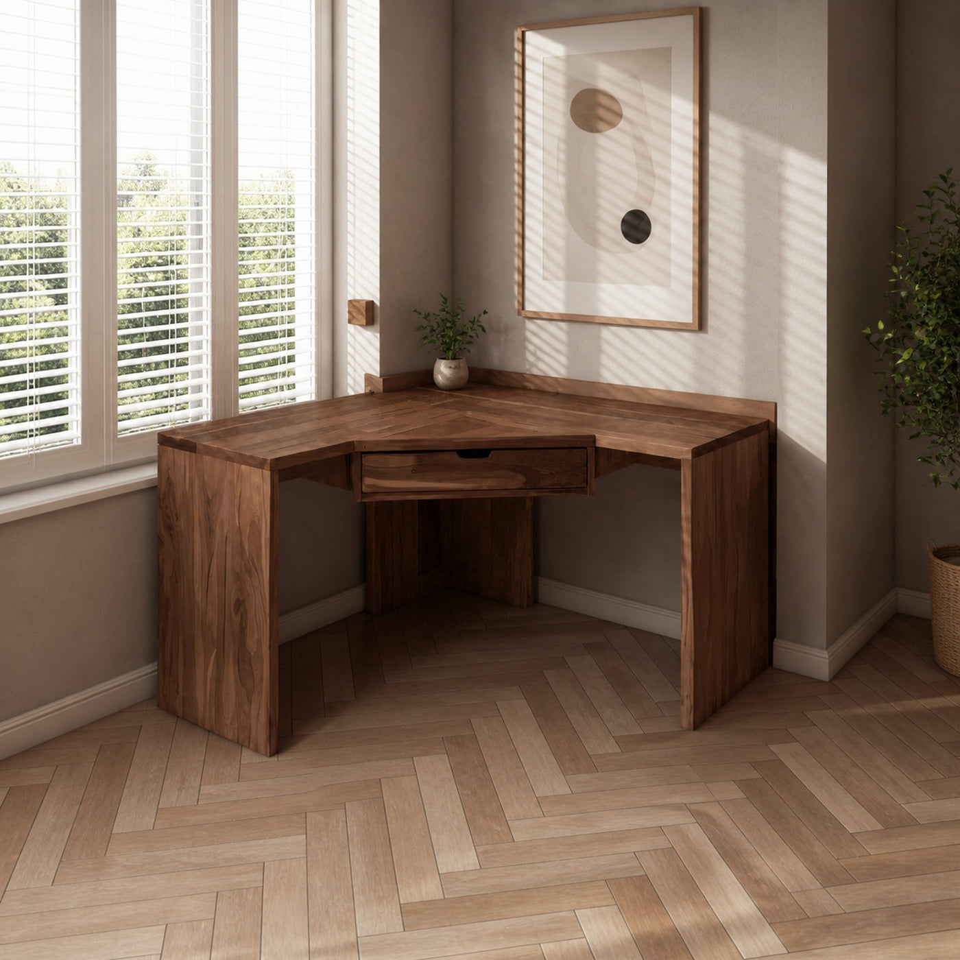 Modern Minimalist Corner Desk For Home Office Setup - product view 7