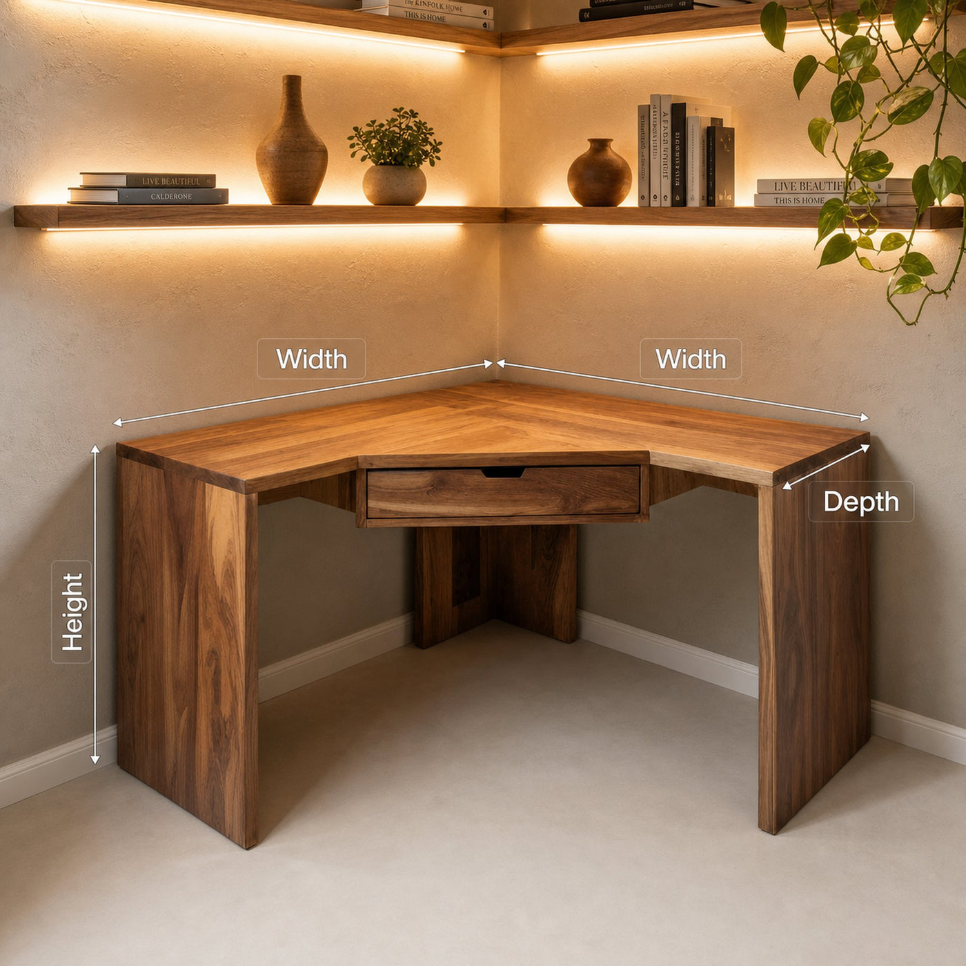 Modern Minimalist Corner Desk For Home Office Setup - product view 8