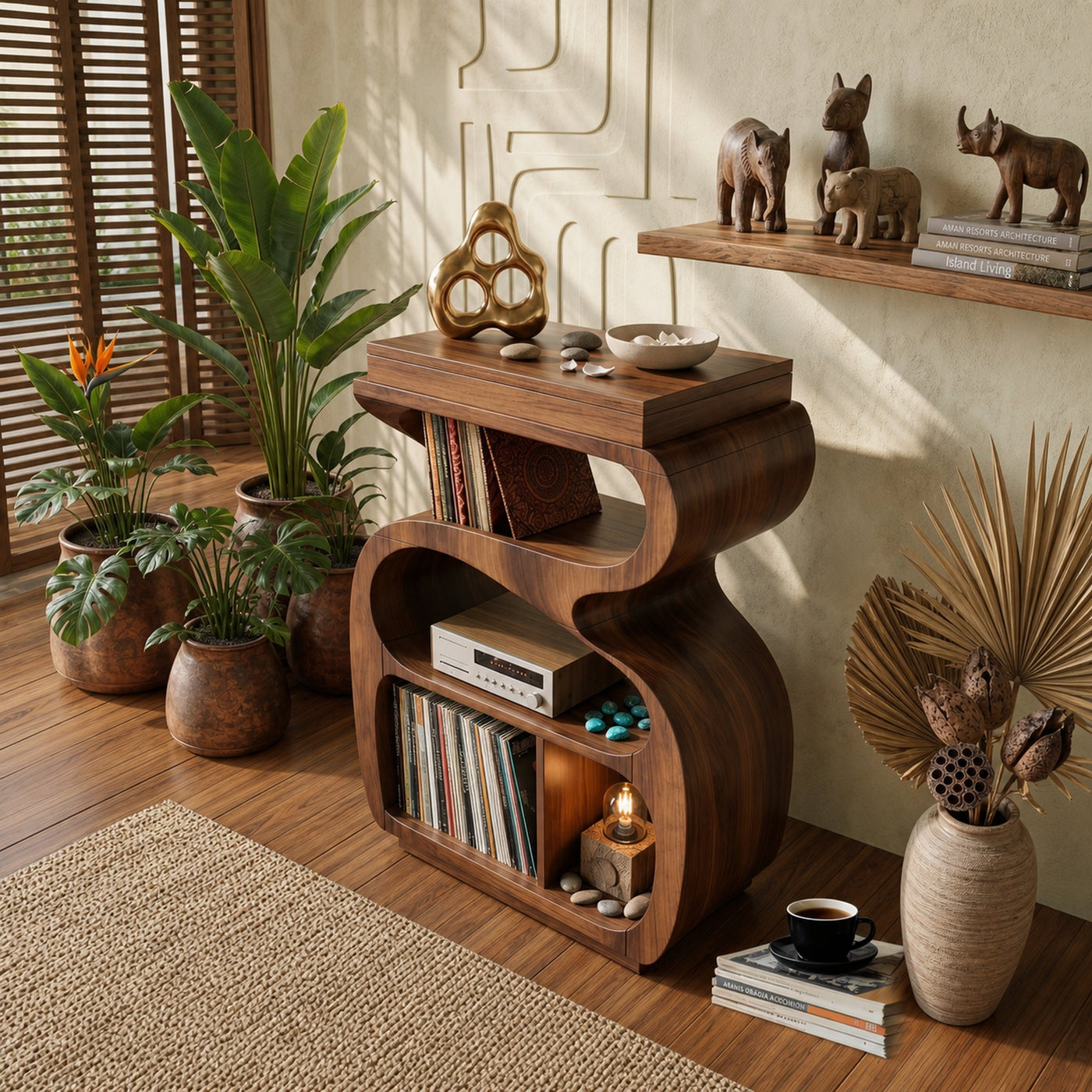 Modern Music Console Stand For Living Room Interior - product view 2