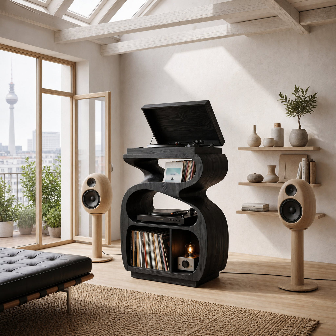 Modern Music Console Stand For Living Room Interior - product view 4