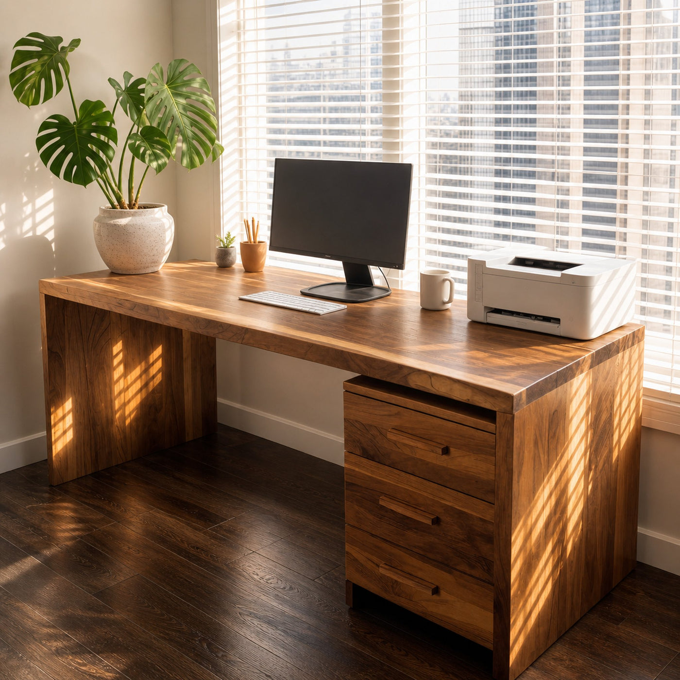 Modern Office Desk With Drawers For Home Office - product view 2