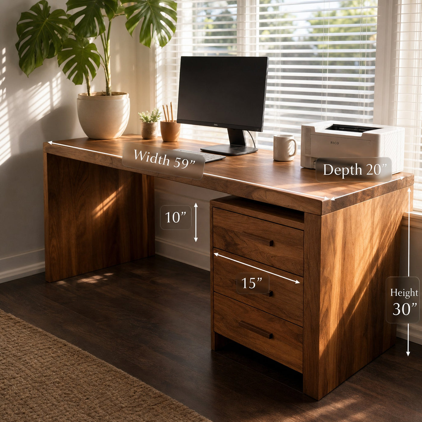Modern Office Desk With Drawers For Home Office - product view 6