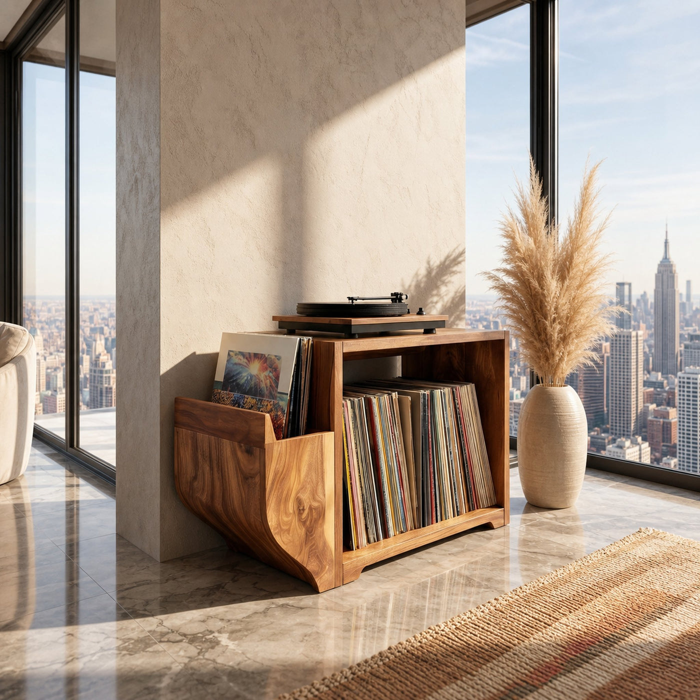 Modern Record Storage Cabinet Urban Penthouse