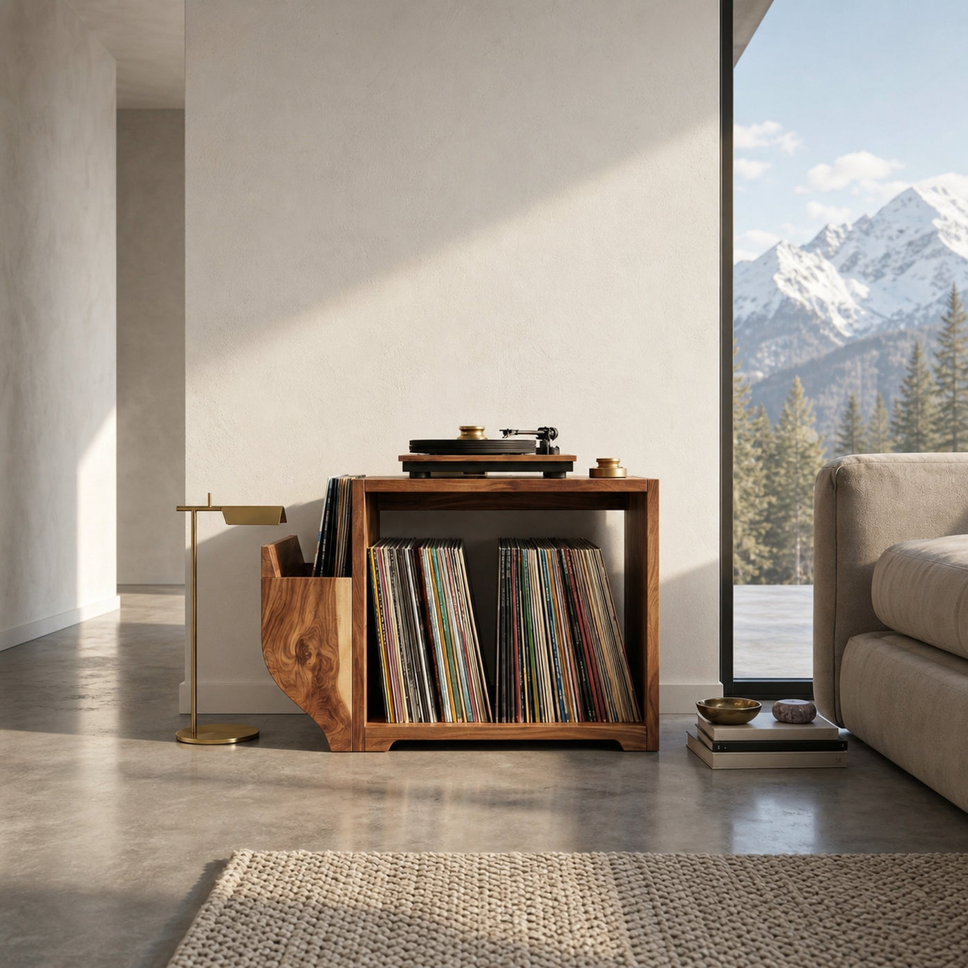 Modern Record Storage Cabinet Urban Penthouse - product view 3
