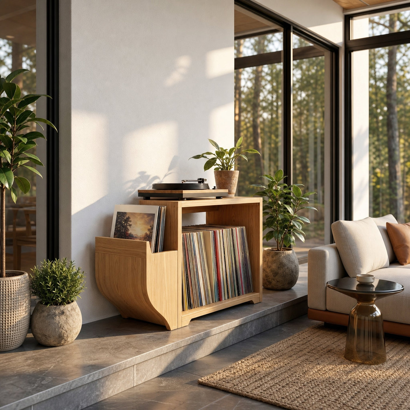 Modern Record Storage Cabinet Urban Penthouse - product view 5