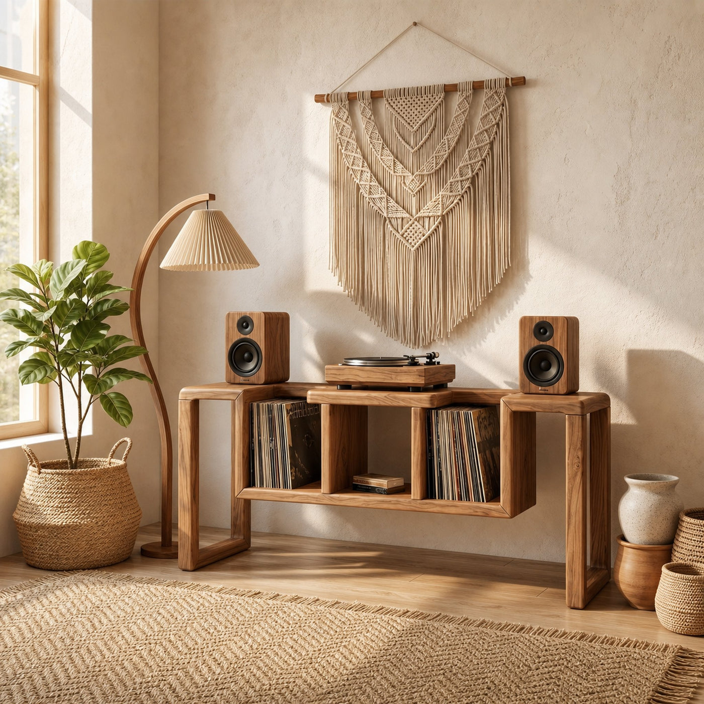 Modern Record Storage Stand For Lounge - product view 3