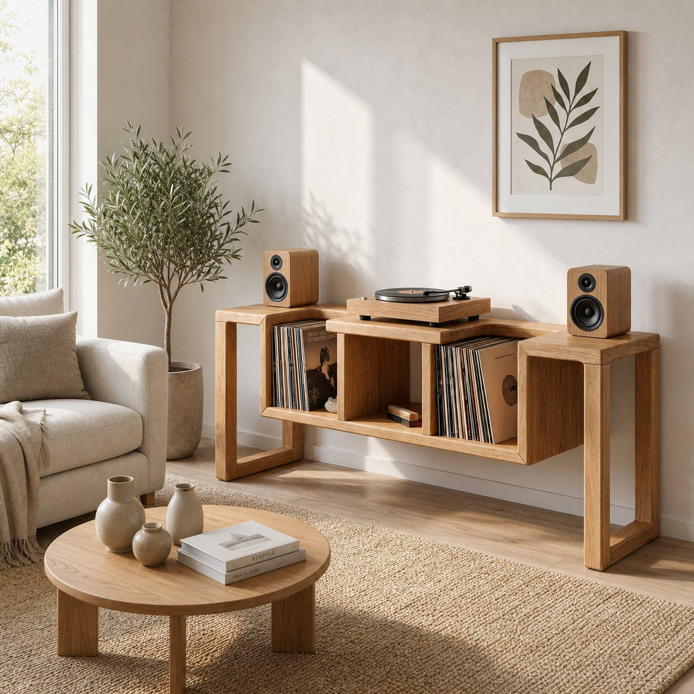 Modern Record Storage Stand For Lounge - product view 4