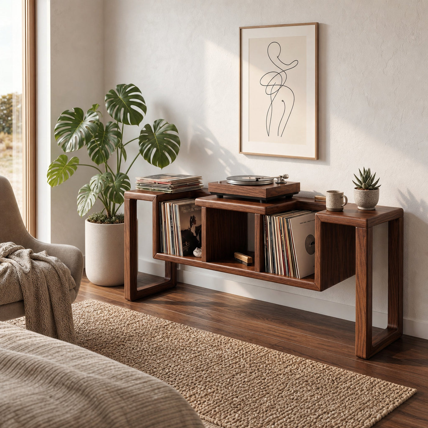 Modern Record Storage Stand For Lounge - product view 6
