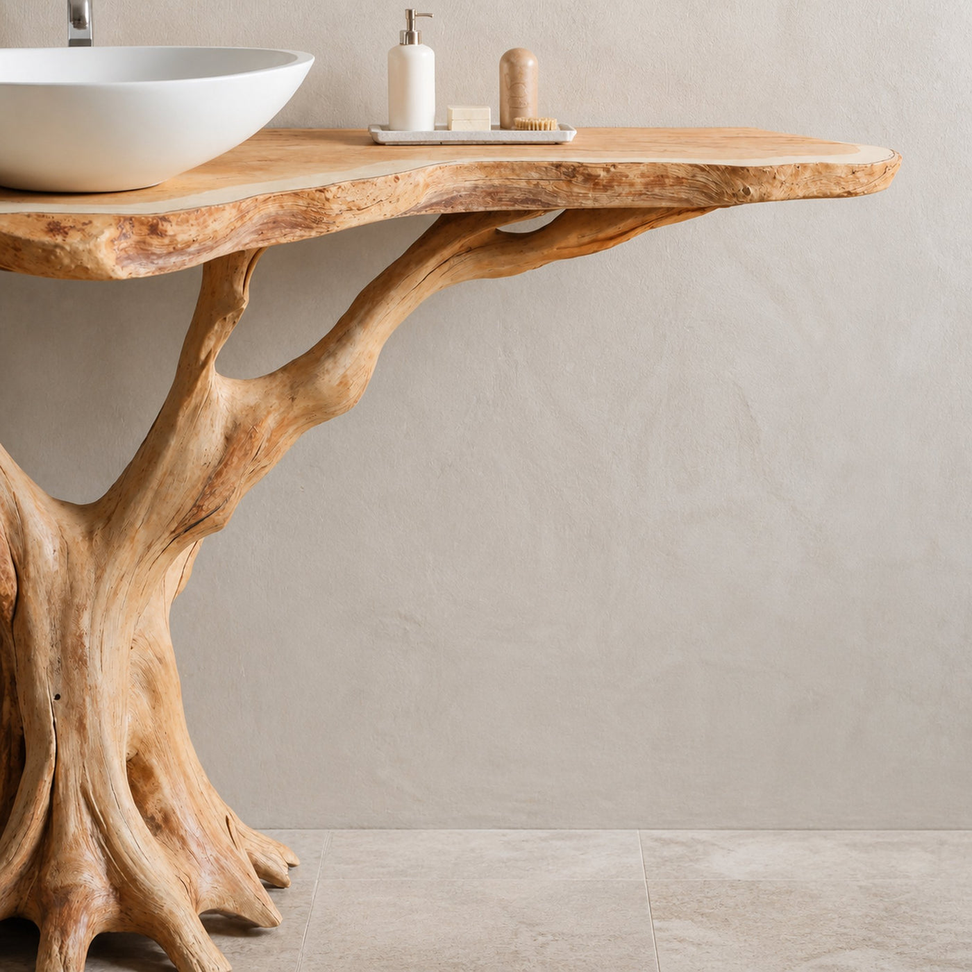 Modern Rustic Bathroom Vanity With Solid Wood Construction - product view 4
