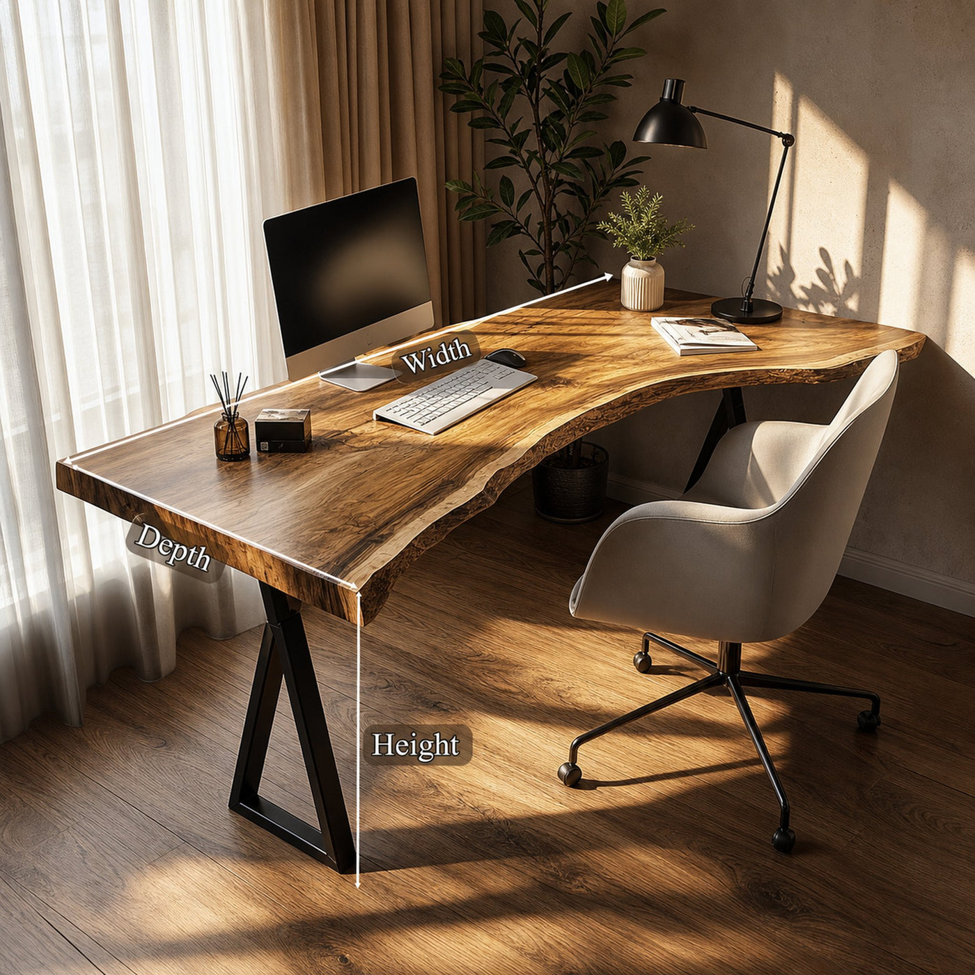 Modern Rustic Desk Bedroom And Studio Room - product view 6