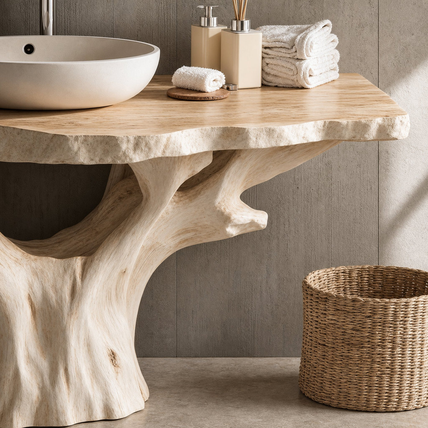 Modern Rustic Solid Wood Bathroom Vanity for Cozy Bathroom Spaces - product view 4
