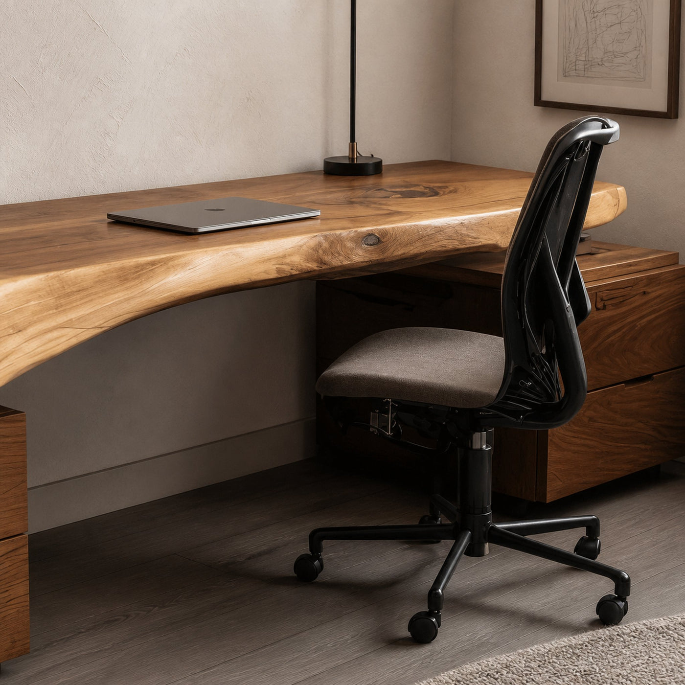 Modern Sculptural Desk With Flowing Design For Home Office - product view 4