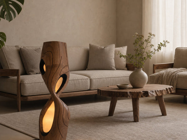 Modern Sculptural Floor Lamp For Living Room Or Bedroom