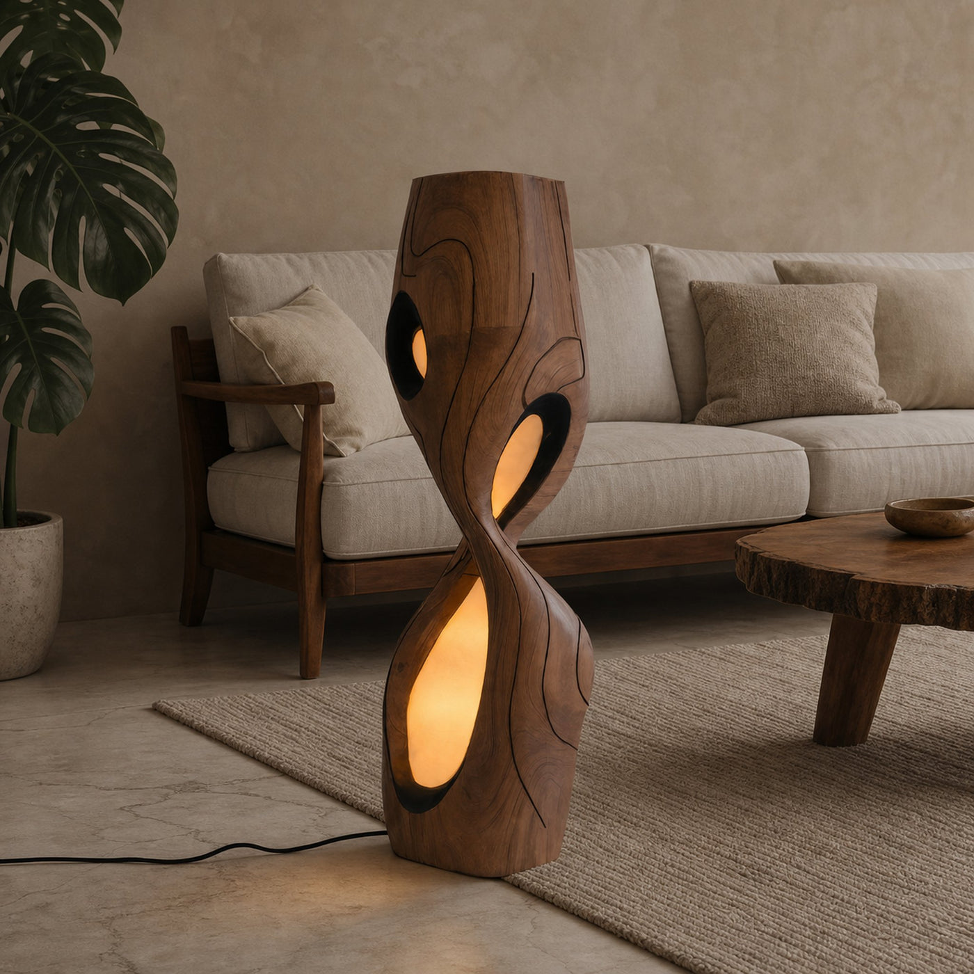 Modern Sculptural Floor Lamp For Living Room Or Bedroom - product view 2