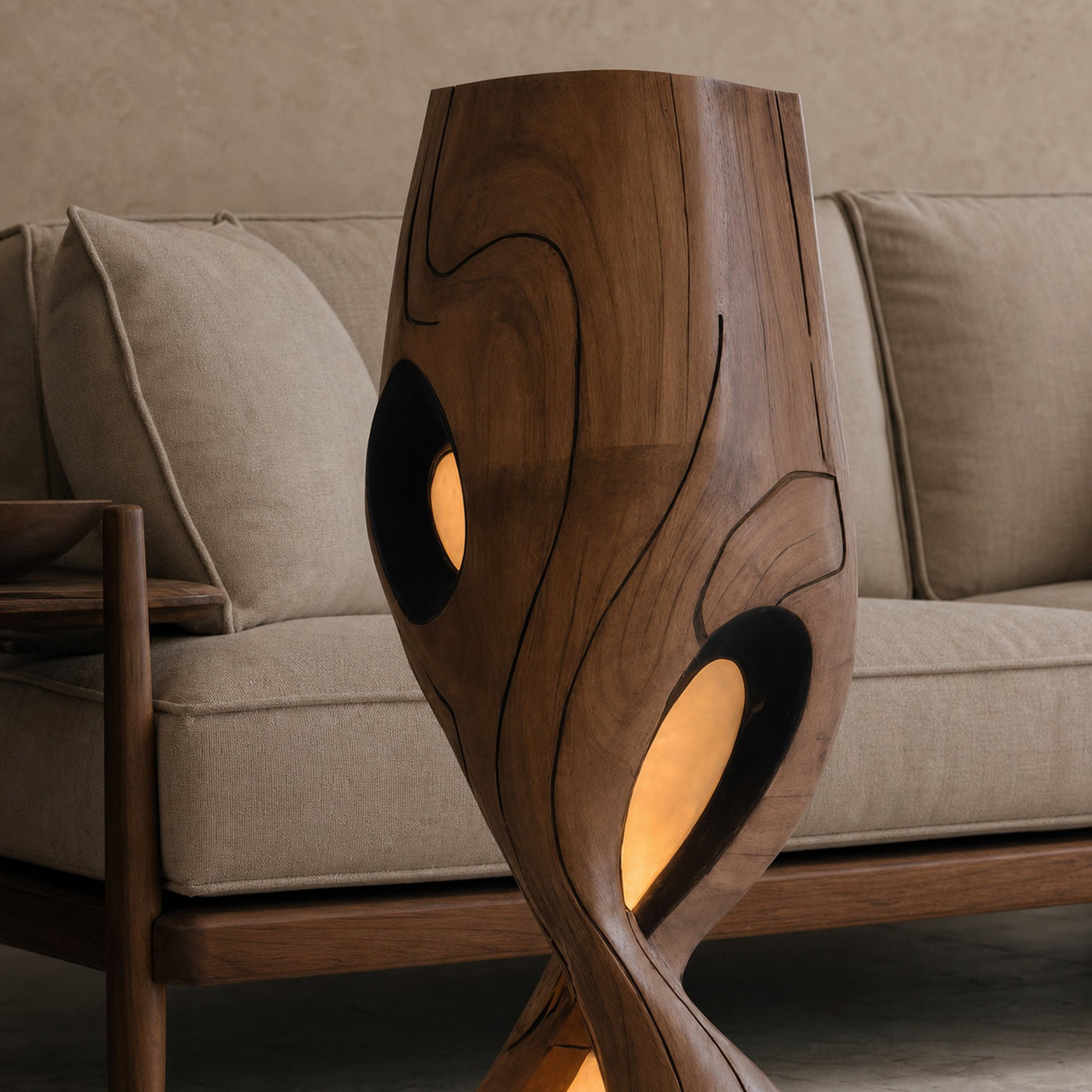 Modern Sculptural Floor Lamp For Living Room Or Bedroom - product view 3