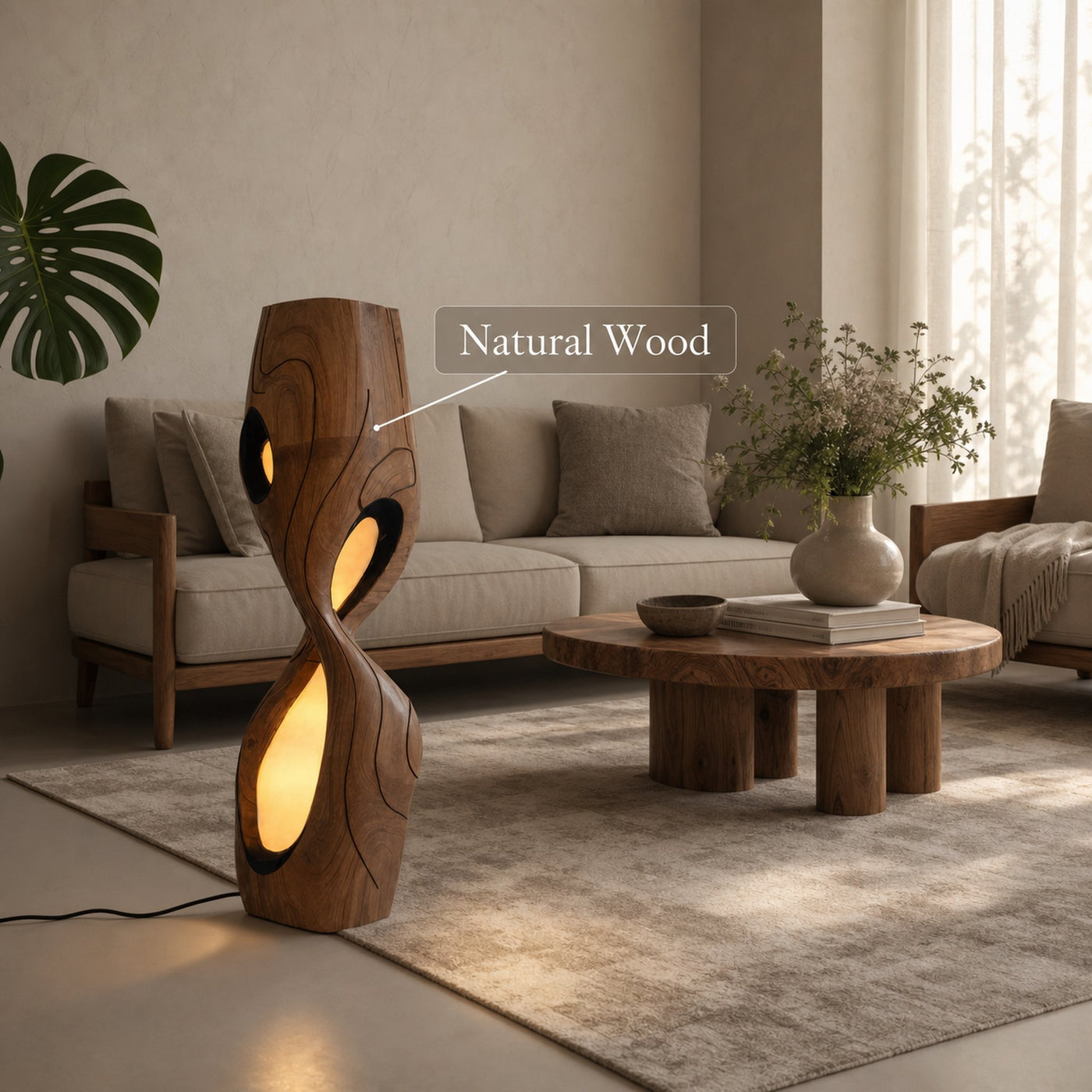 Modern Sculptural Floor Lamp For Living Room Or Bedroom - product view 5