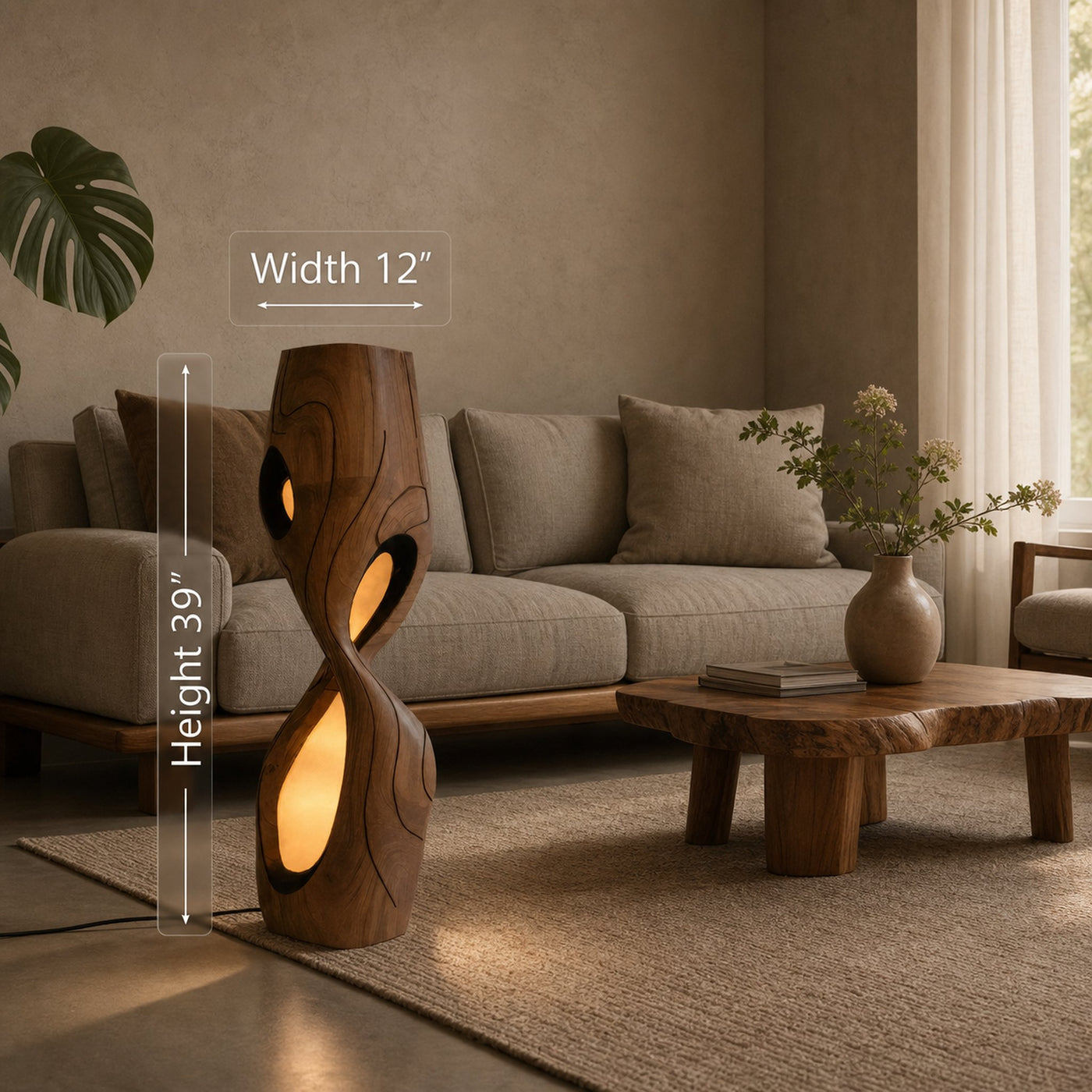 Modern Sculptural Floor Lamp For Living Room Or Bedroom - product view 6