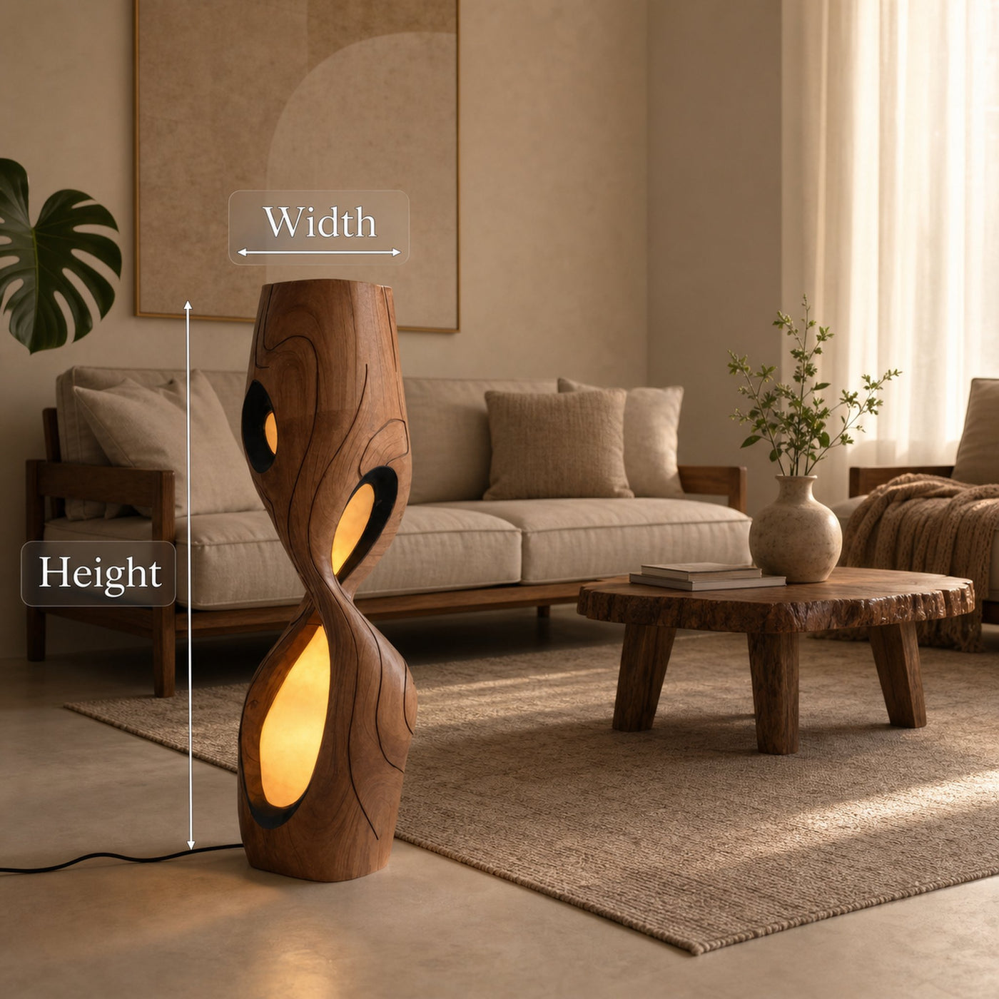 Modern Sculptural Floor Lamp For Living Room Or Bedroom - product view 7