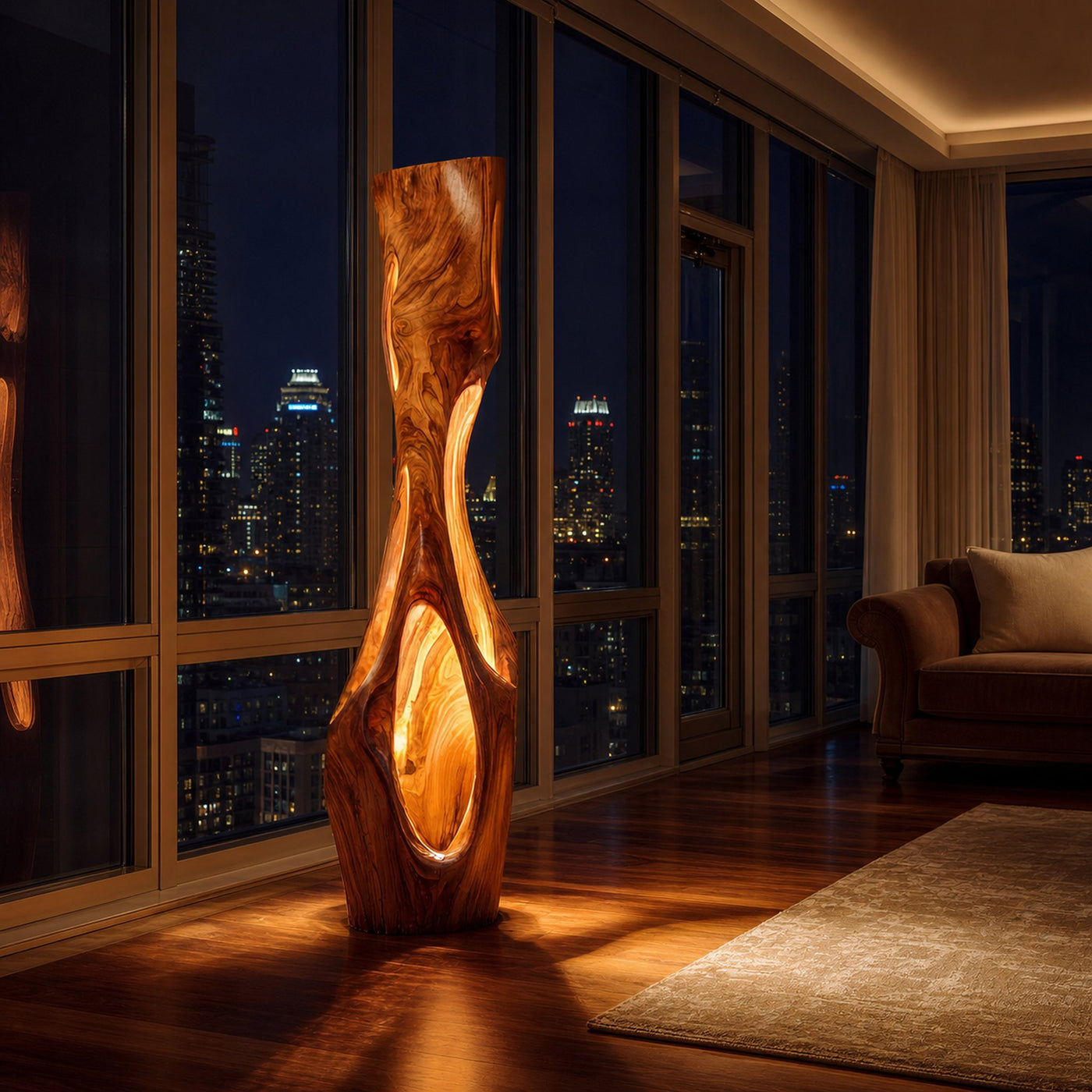 Modern Sculptural Table Lamp Living Room Bedroom Kitchen Corner