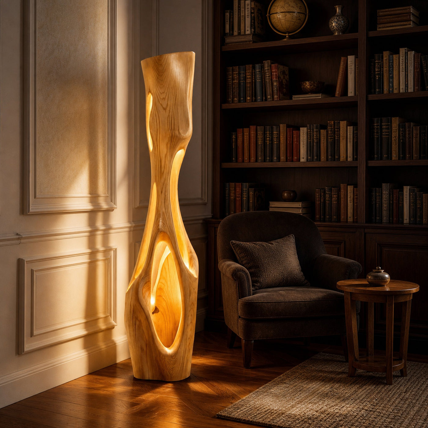 Modern Sculptural Table Lamp Living Room Bedroom Kitchen Corner - product view 5
