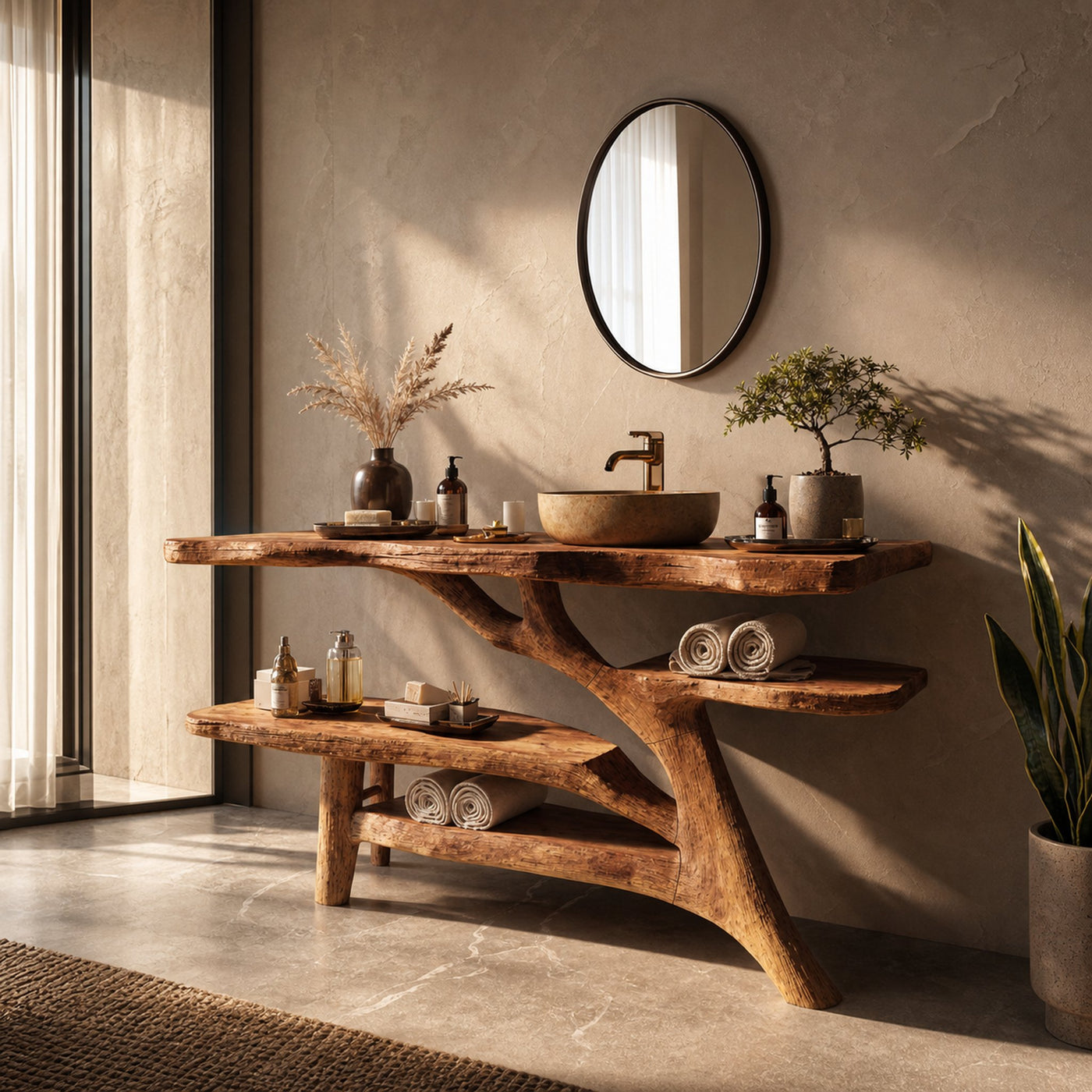 Modern Solid Wood Bathroom Vanity For Contemporary Bathroom Decoration